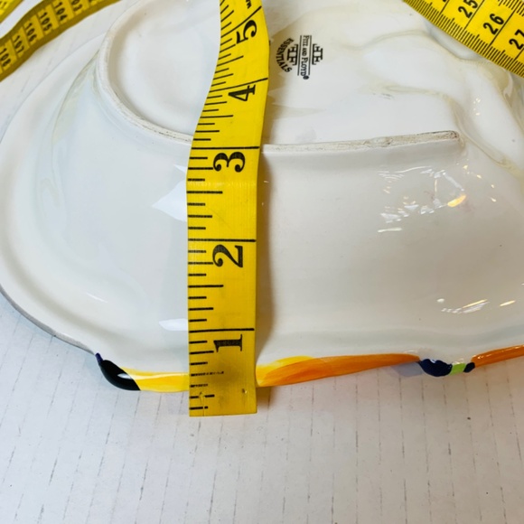 Fitz and Floyd Kitty Witches Ceramic Candy Dish 10" Creepy Crawlies NO BOX Cat - Picture 16 of 16